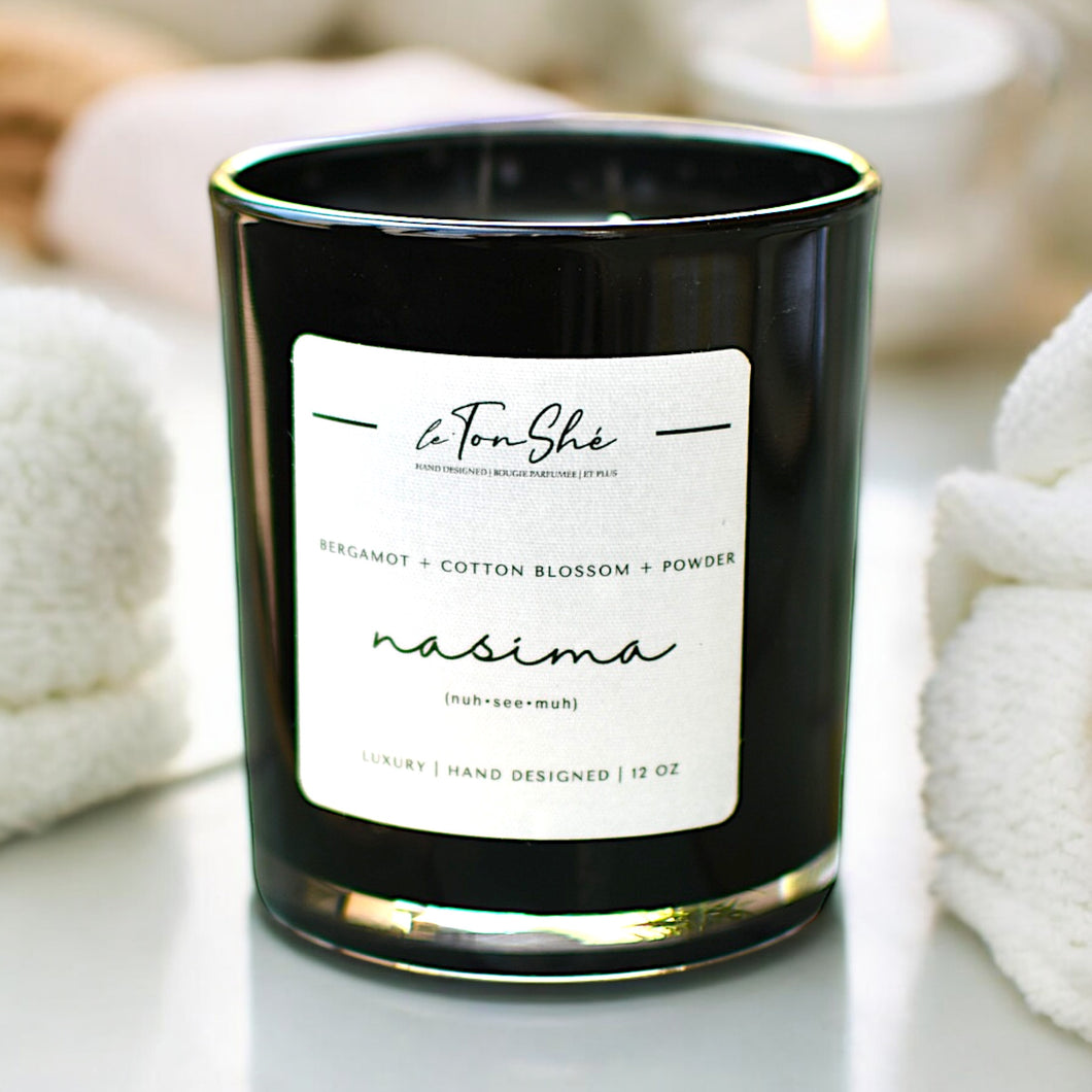 Nasima (nuh•see•muh) - Bergamot + Cotton Blossom + Powder